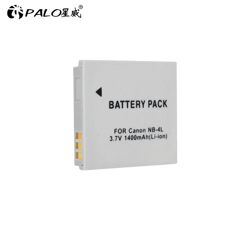 1pc PALO 1400 мА/ч, NB-4L NB4L NB 4L Батарея объектива Цифрового Фотоаппарата Canon IXUS 30 40 50 55 60 65 80 100 I20 зум-объектив для Canon PowerShot SD1000 1100 Камера Батарея - Цвет: 1pc