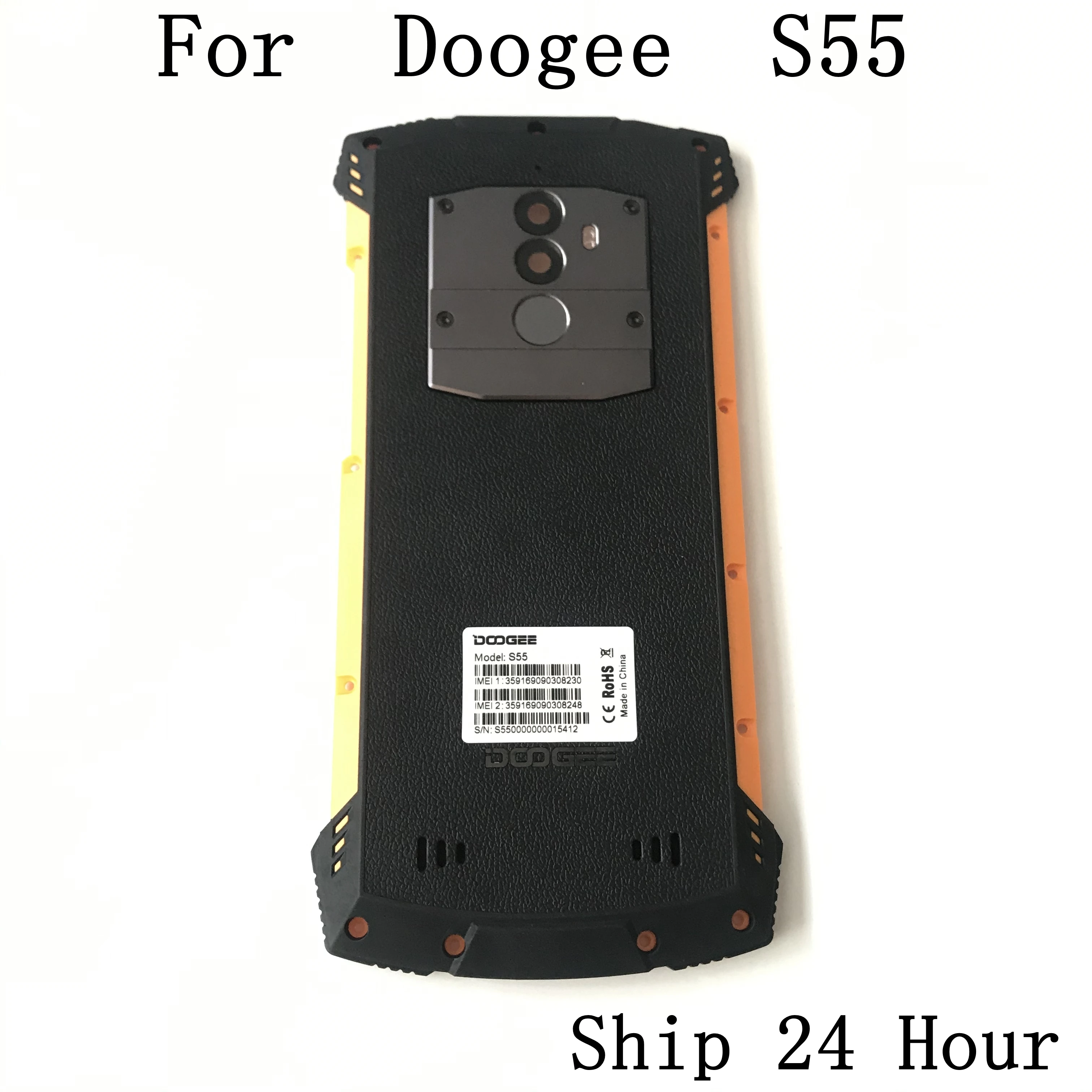 Doogee S55 используется задняя рамка Оболочка Чехол+ камера Стекло Объектив Для Doogee S55 ремонт починка Часть Замена