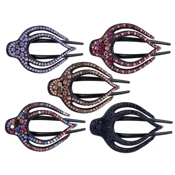 

5Pcs Rhinestone Barrettes Rhinestone Hair Pin for Girl Lady Decor Women