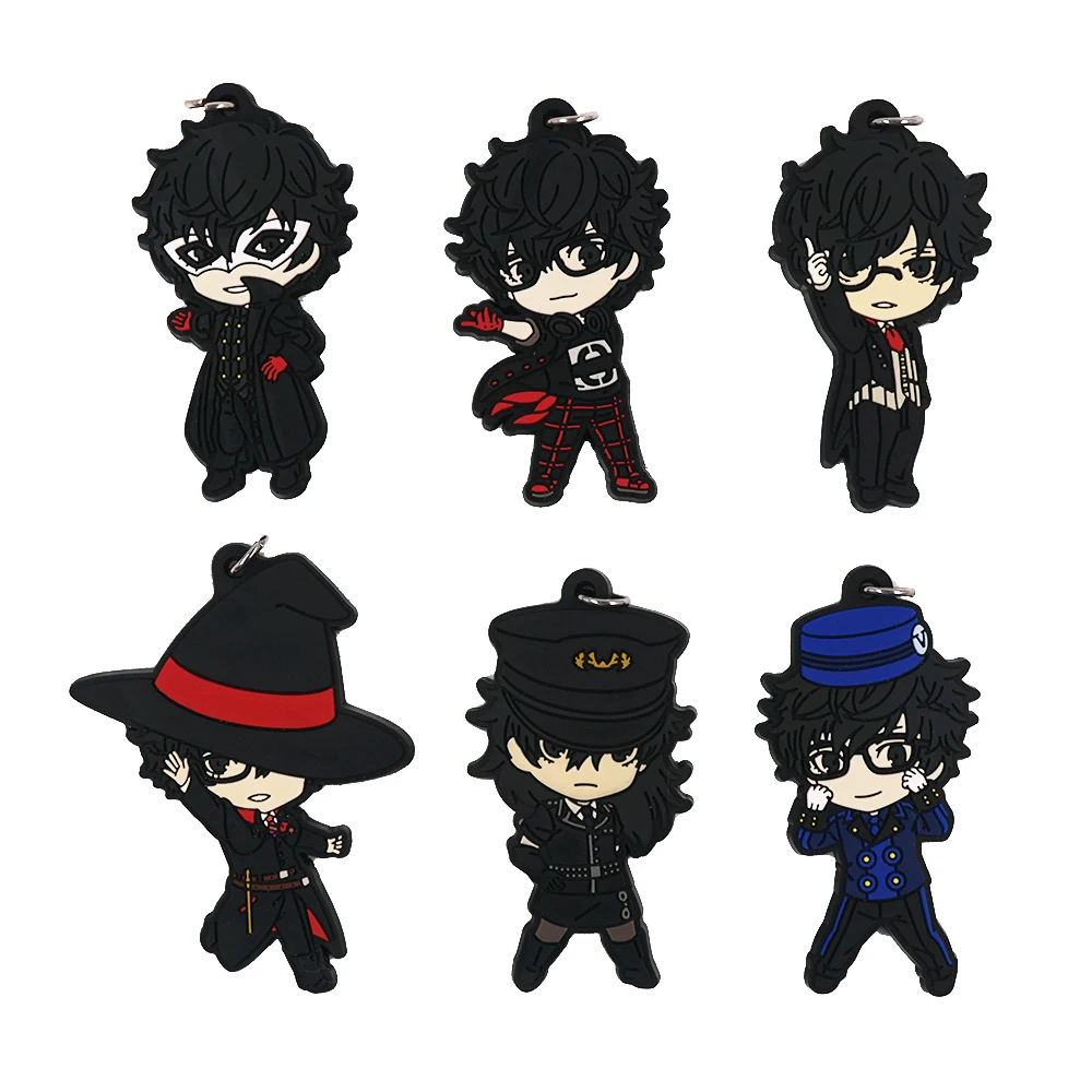 Persona 5 Anime P5 Joker Anne Takamaki Strap Rubber Keychain Key Chains Aliexpress