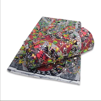 

Latest Nigerian Laces Fabric New ankara guaranteed african ankara for african ankara dress sequins YXL-44