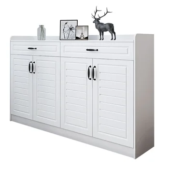 

European door shoe cabinet imitation wood multi-function simple household economy large capacity space storage shoe rack