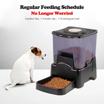 

Automatic Pet Dog Feeder 10L Dog Food Dispenser Food Bowl for Cats and Dogs Voice Recorder Time Programmable Pet Supplies