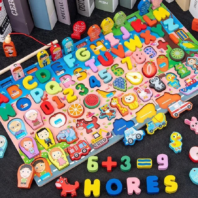 Puzzle de chiffres en bois pour tout-petits, jouets Montessori pour garçons  et filles, jouet d'apprentissage alth, forme, 3 ans, 4 ans, 5 ans, 6 ans -  AliExpress