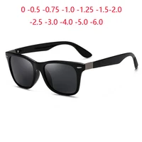 Sport Prescription Lenses Square Myopia Sunglasses Men Polarized TR90 Finished Driving Nearsighted Eyeglasses 0 -0.5 -0.75 To -6 1