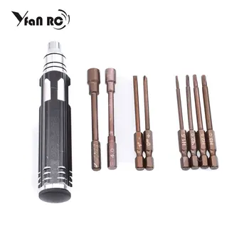

Free shipping 8 in 1 Screwdriver Hobby Tools Kit For RC Car Drone Plane Hex Philip Spanner Socket Hexagon H1.5 H2.0 H2.5 H3.0
