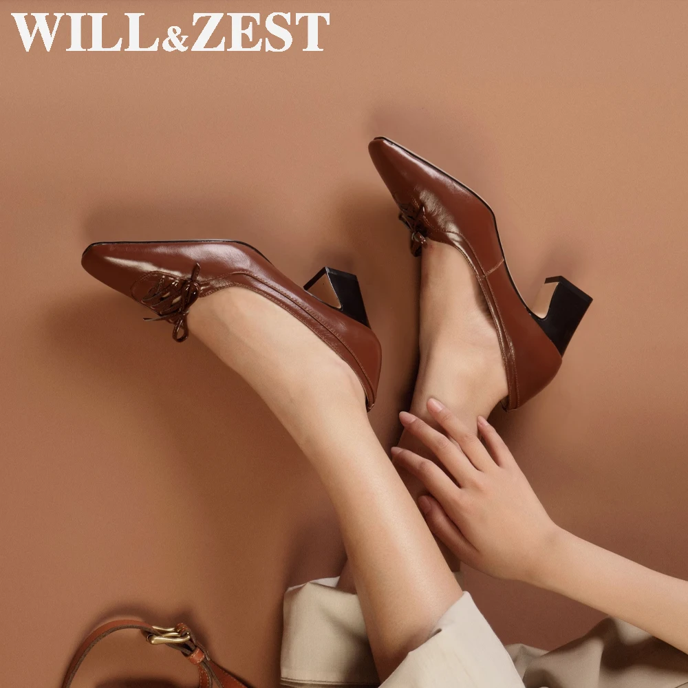 Туфли-лодочки Will &amp Zest 2020 г. Женская Осенняя обувь пикантные размера плюс из