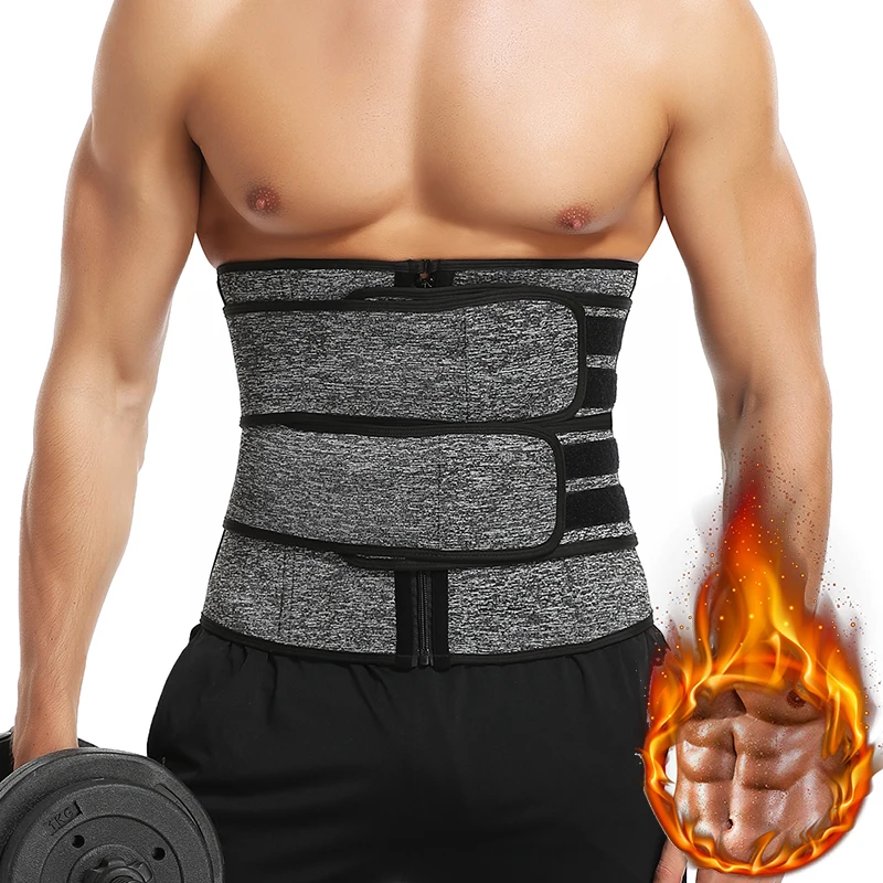 Men's Sweat Sauna Waist Trainer Cincher Neoprene Belt Bands Slimming Body Shaper 
