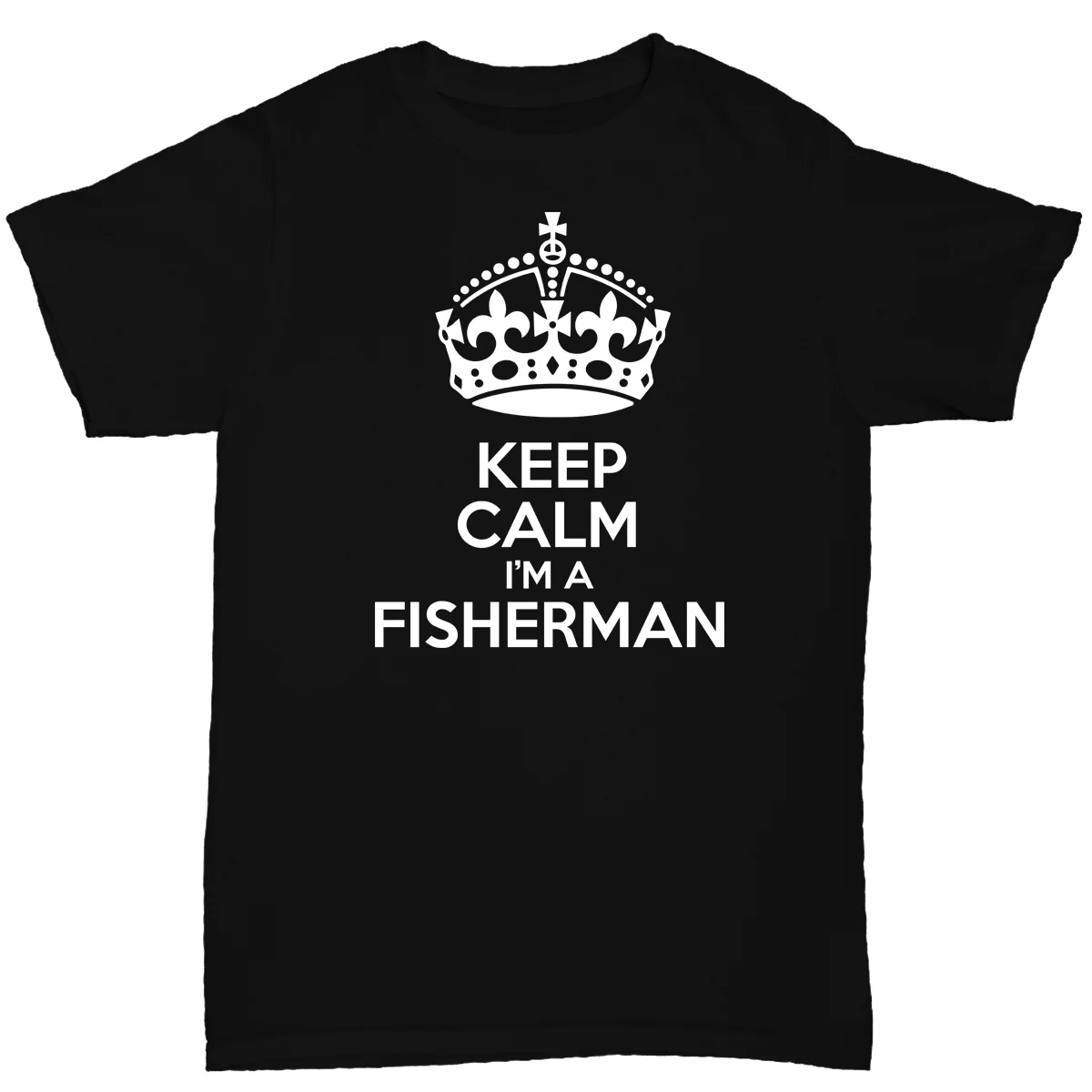 Keep Calm I'm A FishER man Мужская футболка с изображением рыбы на день рождения забавная