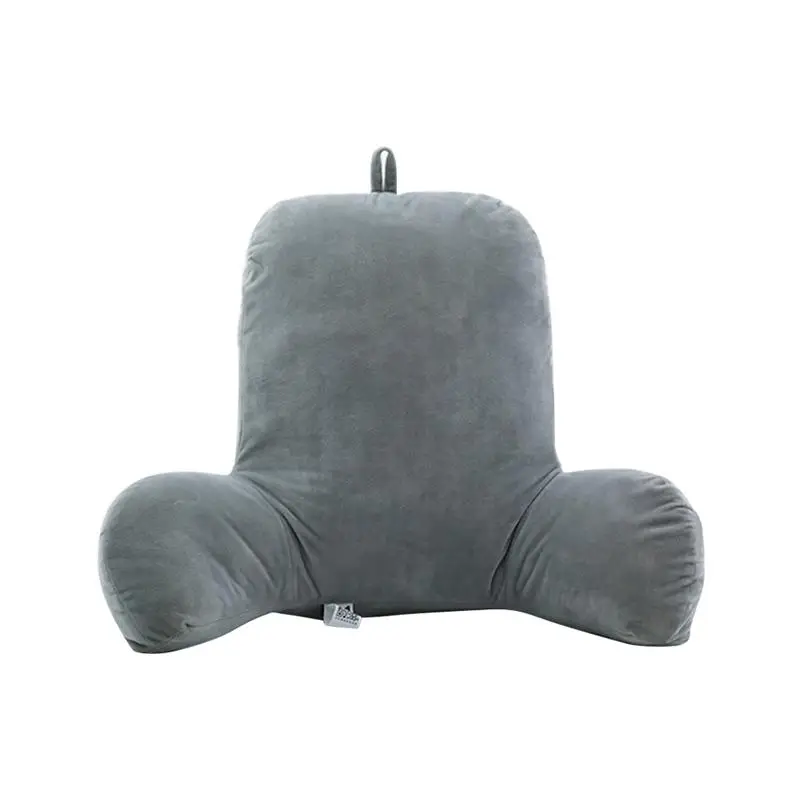 Grey Comfortable Back Support Cushion Sofa Rest Lumbar Cushion Plush Fabric Reading Cushion Throw Pillow for Pregnant Woman Home - Цвет: Grey