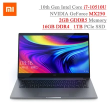 Xiaomi ноутбук 15," Pro Расширенная i7-10510U MX250 Тетрадь 2 Гб GDDR5 16 Гб DDR4 Оперативная память 1 ТБ PCIe SSD Ультра тонкий FHD компьютер