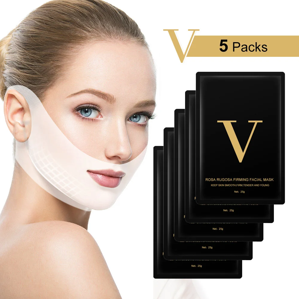 5pcs 10pcs Set V Face Lifting Mask Shaper Double Chin Remover Slimmer Sheet Sleep Hydrating Moisturizing Collagen Skin Care Tool Treatments Masks Aliexpress