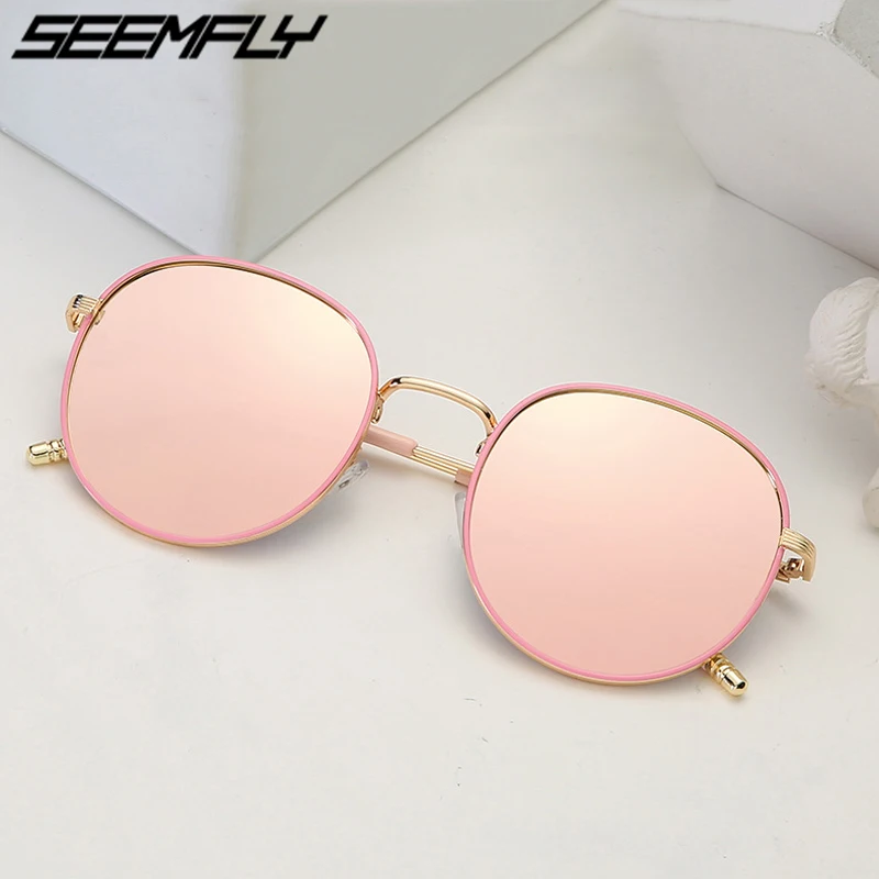 

Seemfly Classic Steampunk Sunglasses Polarized Men Women Brand Designer Vintage Round Metal Frame Sun Glasses High Quality UV400