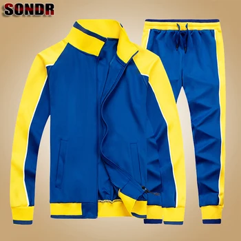 

New spring men's sportswear suit 2020 spring zipper jacket + pants 2 piece men's casual slim sportswear