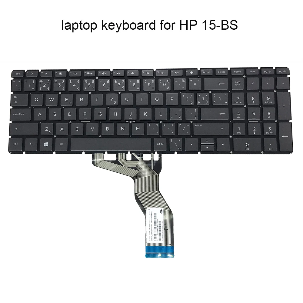 

Replacement keyboards 15 BS Backlit keyboard for HP 15T BS 15 BW CZ Czech CS GR GE German black 920436 041 FL1 repair part new