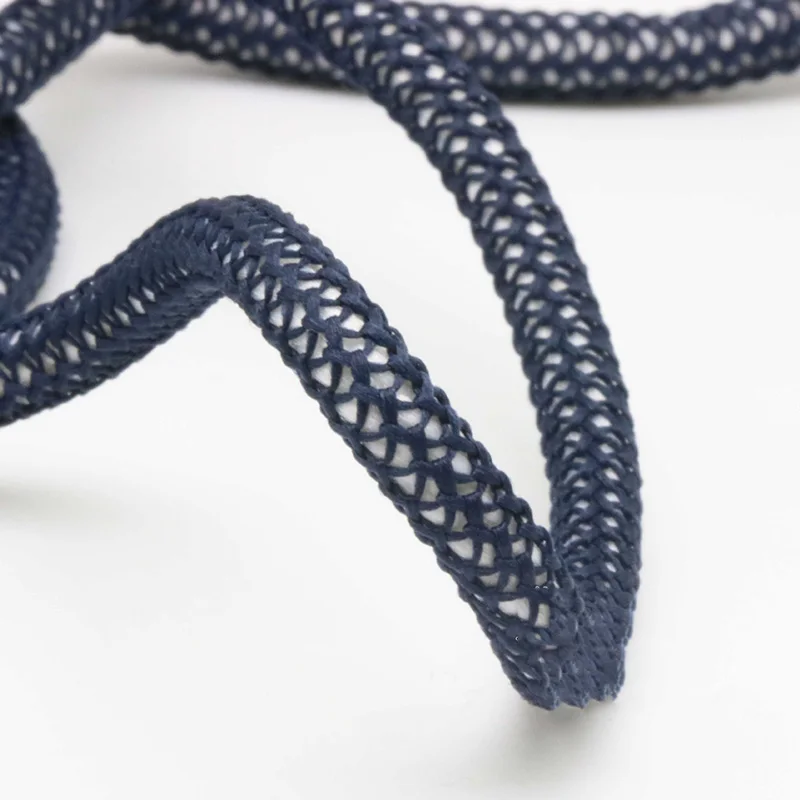 Navy Blue Meetee 20 метров 5 мм Полиэфирные плетеные круглые шнуры вязаная веревочки для сумок брюки украшения из ткани DIY домашний текстильные аксессуары - Цвет: Navy Blue