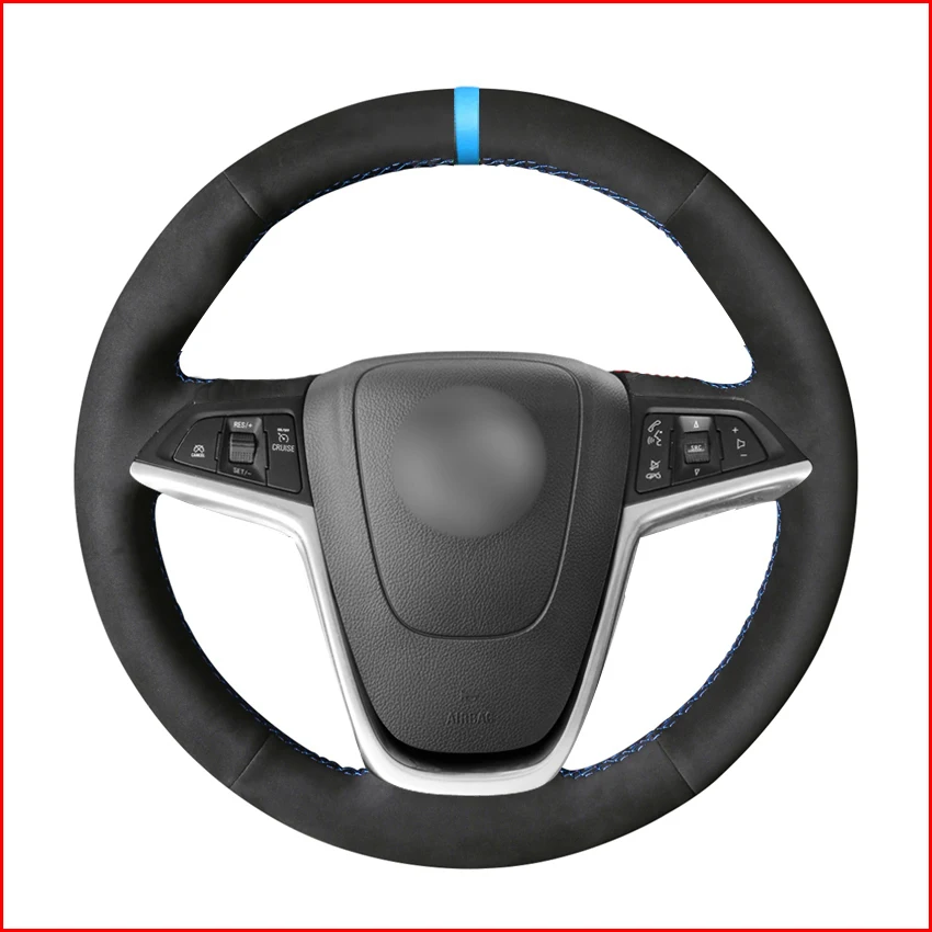 MEWANT-Black-Suede-Leather-Steering-Wheel-Cover-for-Opel-Mokka-2012-2019-Insignia-2008-2013-Astra