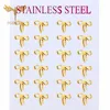 Bohemia Bowknot Earrings for Girl Women Bow Rosette Design Style Ear Studs Stainless Steel Earings Wholesale 12 Pairs Pack Gifts 1