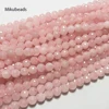 Wholesale Natural 8mm Rose Pink Quartz Crystal Faceted Round Stone Loose Beads For Jewelry Making DIY Necklace Strand 15'' 1