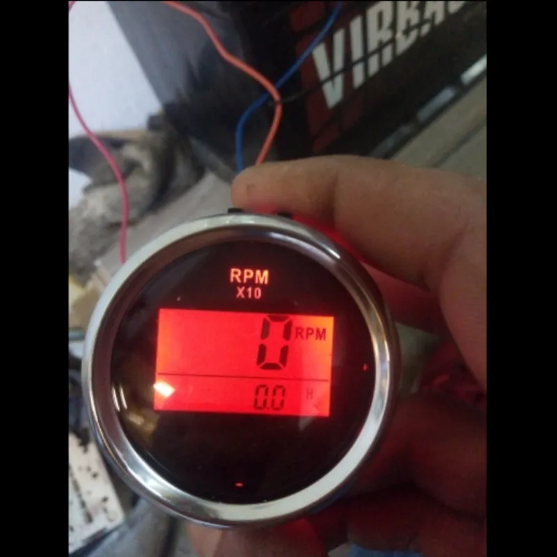 Auto Truck Boat Digital Tachometer engine tachometer 2"(52mm) 0-9990 RPM With Hourmeter For Boat Car Truck Motorcycle 9-32V