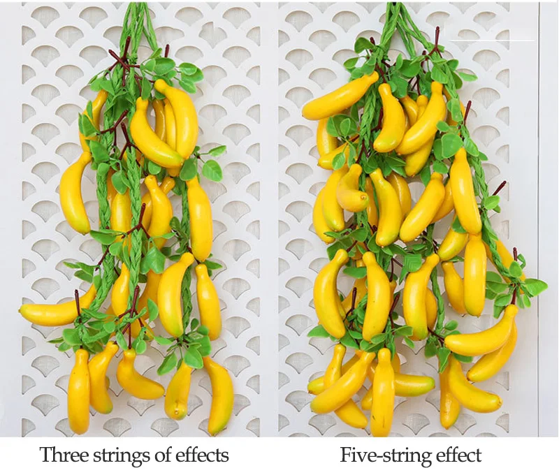 Strongwell моделирование зеленые фруктовые струны банановые шампуры домашняя Настенная Декорация украшения для стен ресторана