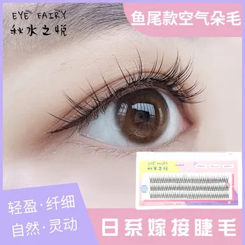 

Mermaid Graft Eyelashes Feather Fishtail Online Celebrity Natural Densely Novice Single Cluster Grafting Segmented Eyelashes