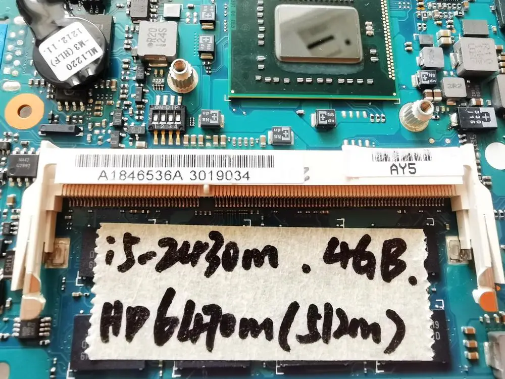  Original for SONY MBX-237 laptop motherboard MBX-237 I5-2430M 4GB HD6470M 512M A1846536A V032 1P-01
