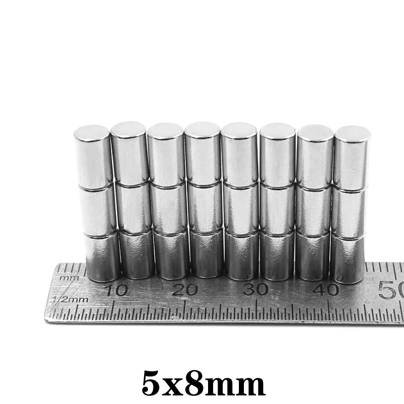 10 500pcs 5x8 mm Neodymium Magnets Disc 5mm x 8mm Search Minor Diameter strong Magnet