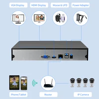 Hiseeu H.265 HEVC 8CH 16CH CCTV NVR dla 5MP/4MP/3MP/2MP 2.0 IP kamera metalowa sieciowy rejestrator wideo P2P dla system cctv 3
