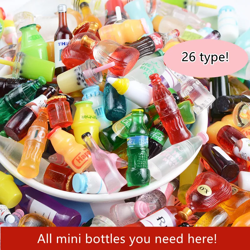 1:12 Mini Water Bottle Resin Juice Beer Bottle for Doll House Miniature Kids Gift Toys Home Decoration Accessories miniature figurines resin ornaments miniature ornament resin crafts resin crafts accessories