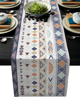 

Table Runner Modern Tribal Navajo Seal Indian Yellow Pattern Chirstmas Party Wedding Decor Crafts Linen Cotton Table Runner