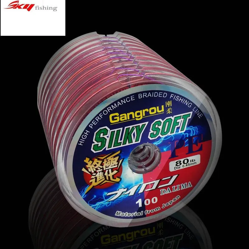 

Silky SOFT 8-Strand PE Cord 100m Fishing Line 8 Series Fishing Anti-Bite Wear-Resistant