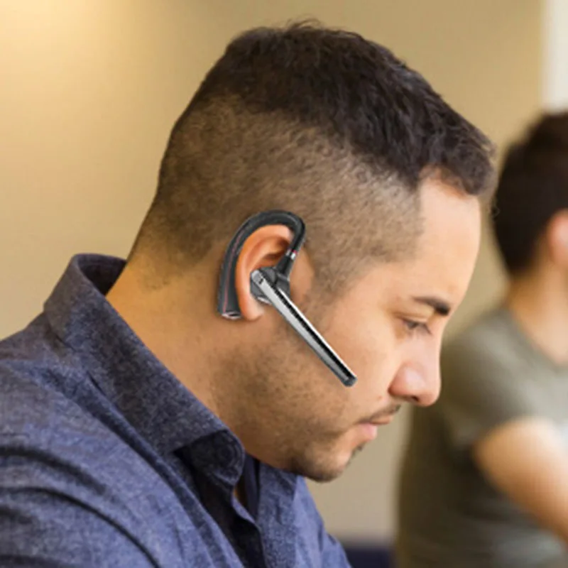 Bluetooth гарнитура, хэндс-фри Беспроводной наушник в 5,0 с микрофоном-переключатель бесшумного режима, двойная Сопряжение Bluetooth наушники-вкладыши гарнитура для вождения с круглым