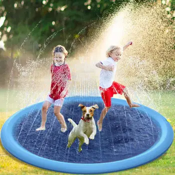 

Inflatable Pet Water Spray Pads Summer Outdoor Water Toys Children Dogs Splash-proof Water Spray Mat Pet Play Toys