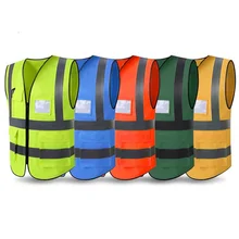 Мужской женский жилет для бега, одежда для безопасности, Светоотражающий Жилет для взрослых с высокой видимостью, жилет для рыбалки, строительный работник