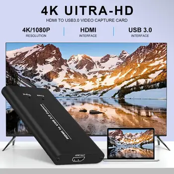 

HDMI to USB3.0 Video Capture Card 4K High-definition Video Capture Converter for Linux OS for Mac OS