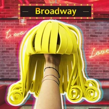 Бродвей парик танцевальный костюм желтый ретро головной убор GOGO индивидуальность кудрявый парик бар выступления преувеличенные головные уборы фестиваль наряд