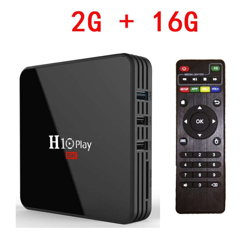 H10 PLAY Android 9,0 Smart tv Box Allwinner H6 2,4G WiFi 4 Гб ram 32 ГБ/64 Гб rom телеприставка USB3.0 H.265 6K медиаплеер 2 Гб 16 Гб - Цвет: 2G 16G TV BOX