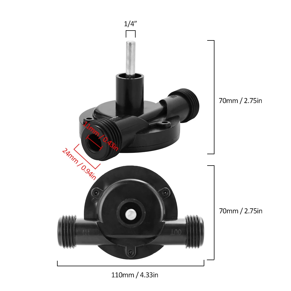 1/" Диаметр хвостовика ручная дрель насос микро самовсасывающий центробежный насос Бытовая маленькая электрическая дрель водяной насос для дрели