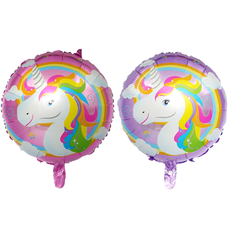 Unicorn party balloons 18inch aluminum foil globos baby shower birthday party decoration kids baloon helium foil ballon