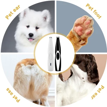 

Electrical USB Rechargeable Pet Dog Cat Foot Hair Trimmer Paw Nail Grooming Clipper Cat Cutter Shearing Machine Shaver Scissor