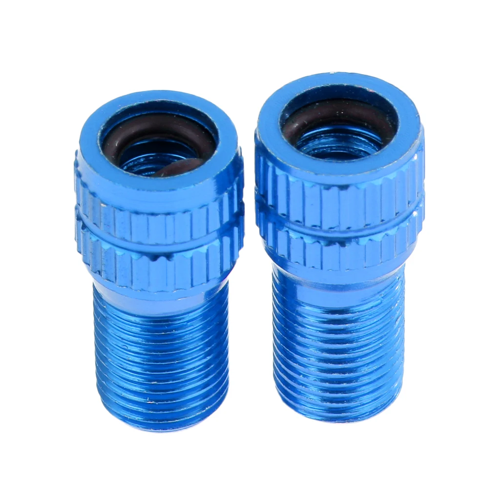 1 Pair Converter Presta to Schrader Bicycle Bike Valve Adaptor Tube Pump Tools Silver Green Blue Red Gold Black