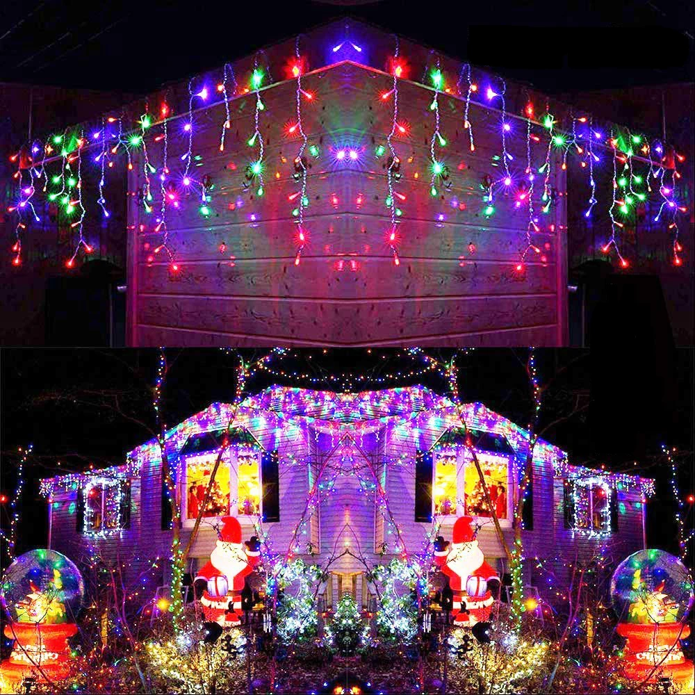 Garland Christmas Lights LED Curtain Icicle String Fairy Light 5M Luces Led Decor Party Garden Stage Outdoor Waterproof Lighting