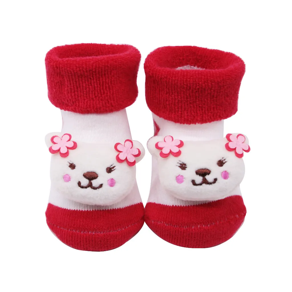 Baby Girls Clothes Infant Socks Newborn Cotton Boys Girls Anti-Slip Socks Cartoon Bell Baby Accessories Cheaper