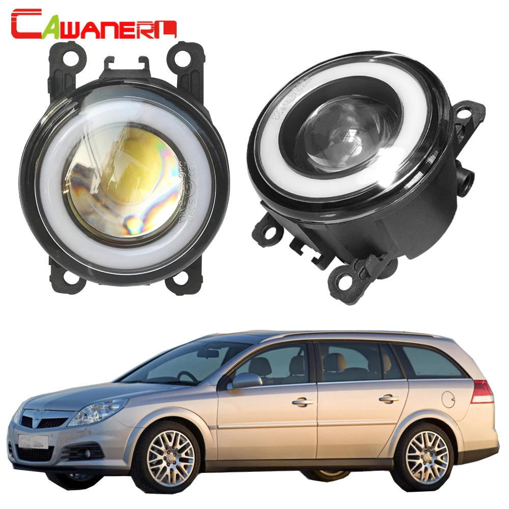 Cawanerl для автомобиля Opel Vectra C H11 Светодиодный противотуманный светильник COB Angel Eye дневные ходовые огни 12 в 2002 2003 2004 2005 2006 2007 2008