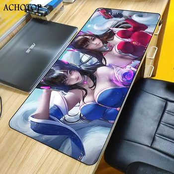 

Large Mouse Pad Black Lock Edge Anime Girl Computer Table Mat Speed Rubber Non-slip Custom Couple Keyboard mat