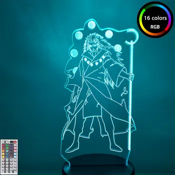 

Naruto Figure Rikudo Madara 3D LED Anime Nightlights Naruto 3D Acrylic Desk Lamp Home Lighting for Children Bedroom Decor Toys