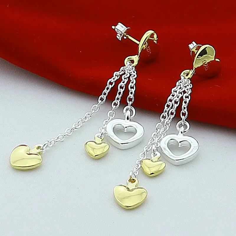 heart Новые трендовые 925 пробы серебряные Простые Модные круглые серьги-кольца 3,5 см/5 см для женщин, хорошее ювелирное изделие - Окраска металла: heart