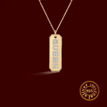 

bague femme argent 925 sterling silver fishtail Pendant Necklace for Women Elegant wedding Jewelry Gift