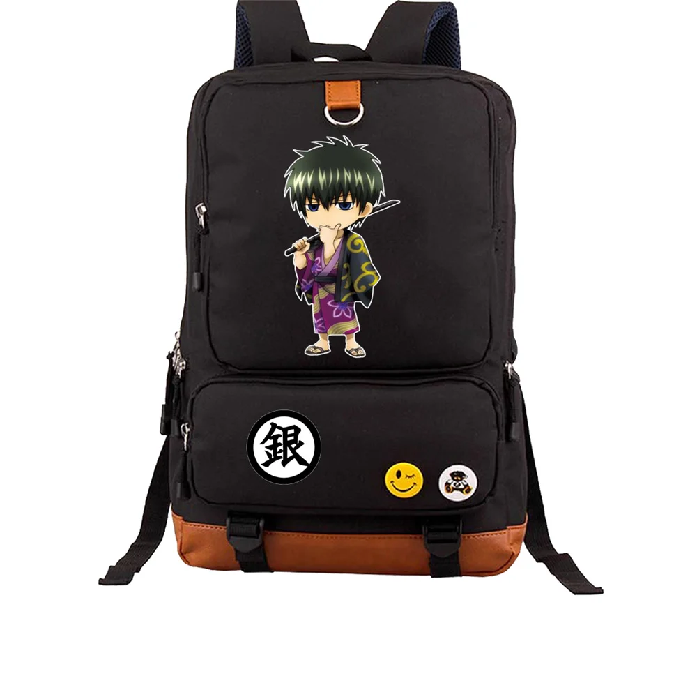 Японское аниме рюкзак Gintama для мальчиков мультфильм Gin Рюкзаки Школьный для мальчиков ноутбук для девочек школьная сумка для фанатов рюкзак
